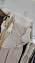 Ladies Safin Twist Asymmetrical Sleeves Blouse With Trousers Sets